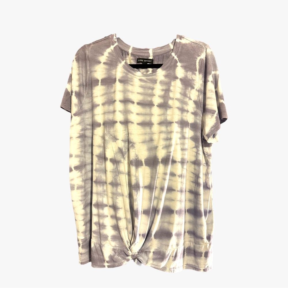 Knot front tie dye tee